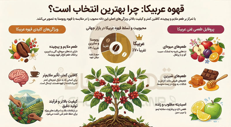 خرید دانه قهوه عربیکا 1405